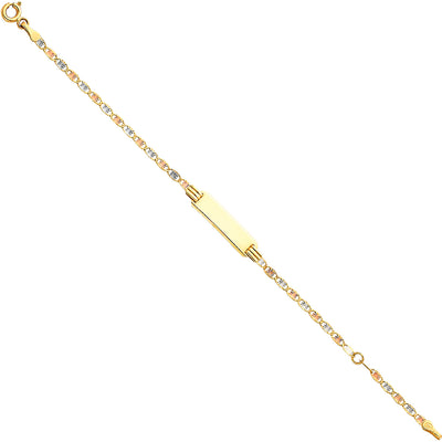 14K Gold Valentino DC Baby ID Bracelet - 5+1'