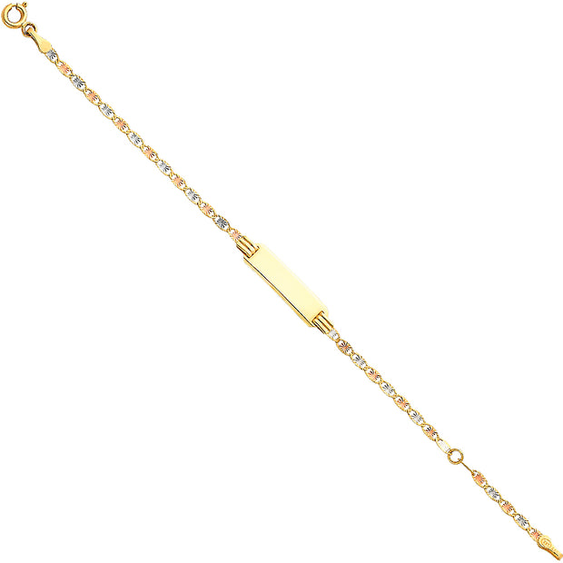 14K Gold Valentino DC Baby ID Bracelet - 5+1'