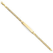 14K Solid Gold Cuban ID Bracelet - 7.5'