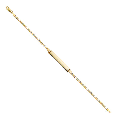 14K Gold Valentino DC ID Bracelet - 7.5'