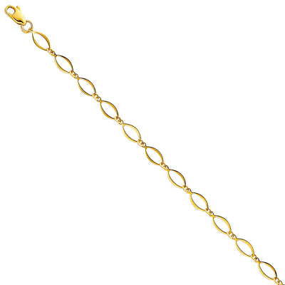 14K Solid Gold Light Bracelet - 7.25'