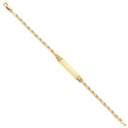 14K Gold Valentino DC Baby ID Bracelet - 6'