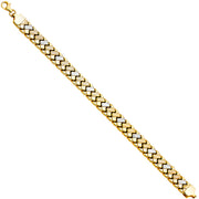 14K Solid Gold Stampato Bracelet - 7.25'