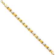 14K Solid Gold Stampato Bracelet - 7.25'