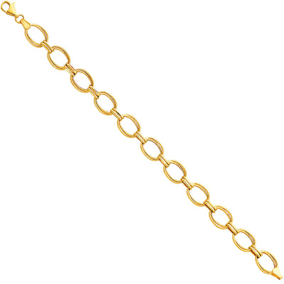 14K Gold Light Fancy Hollow Bracelet - 7.5'