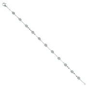 14K Solid Gold CZ Bracelet - 7.5'