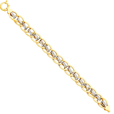 14K Gold Light Fancy Hollow Bracelet - 7.5'