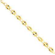 14K Gold Light Fancy Hollow Bracelet - 7.5'