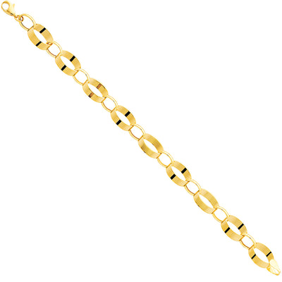 14K Gold Light Fancy Hollow Bracelet - 7.5'