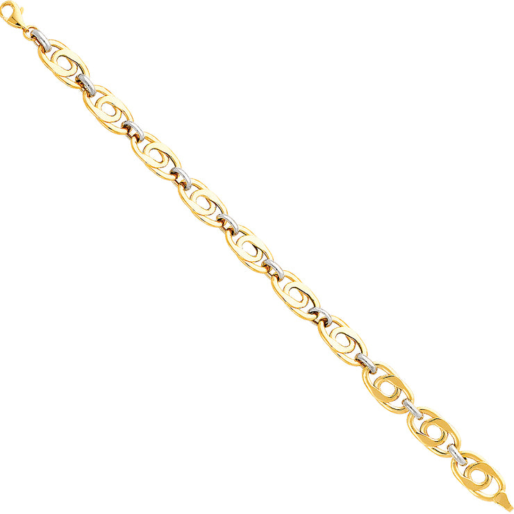 14K Gold Light Fancy Hollow Bracelet - 7.5'