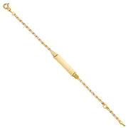 14K Gold Valentino DC Baby ID Bracelet - 5+1'