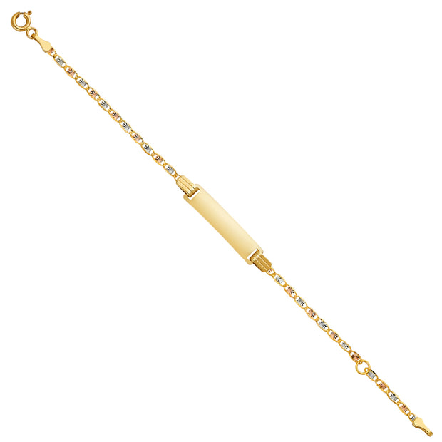 14K Gold Valentino DC Baby ID Bracelet - 5+1'