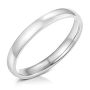 14k Solid Gold 3mm Plain Comfort Fit Wedding Band