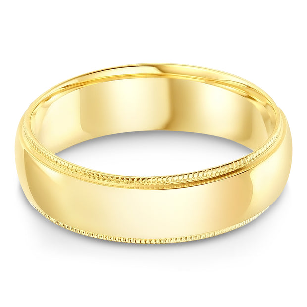 14K Solid Gold Band Ring