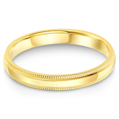 14K Solid Gold Band Ring