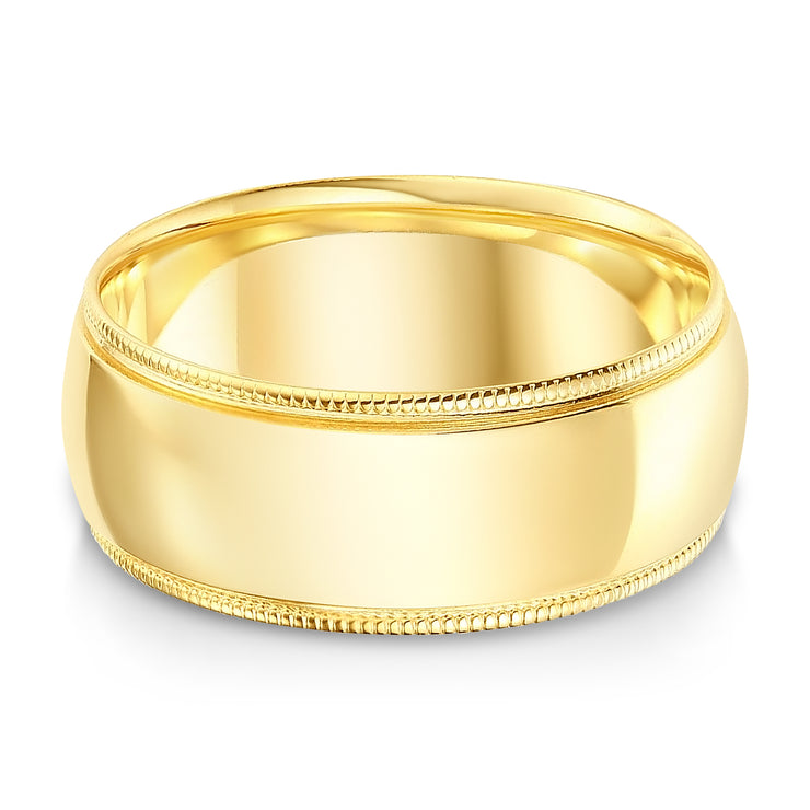 14K Solid Gold Band Ring