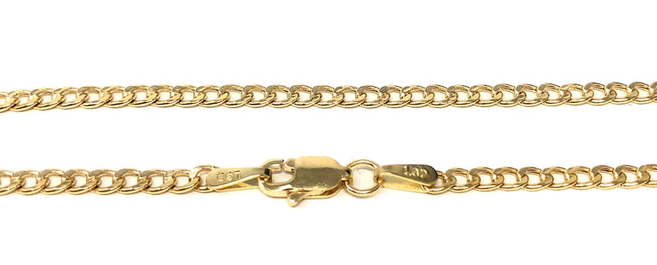 14K Gold 2.3mm Hollow Cuban Chain