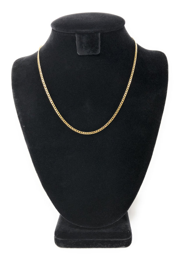 14K Gold 2.3mm Hollow Cuban Chain