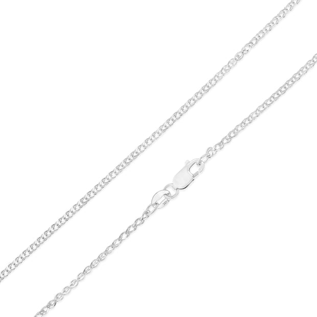 14K Gold 1.7mm Flat Open Wheat Chain