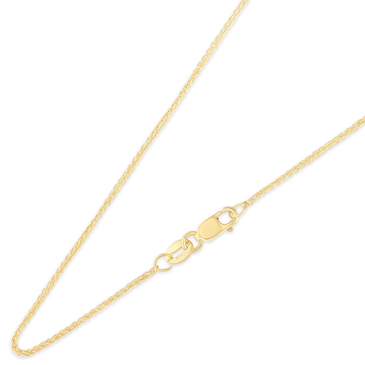 14K Gold 1.1mm Wheat Chain