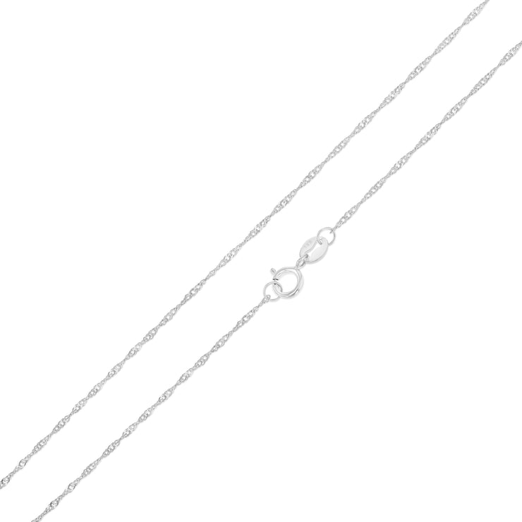 14K Gold 0.9mm Singapore Chain