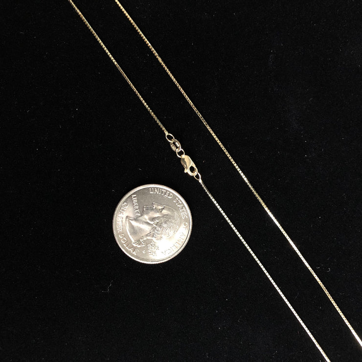 14K Gold 0.8mm Box Chain