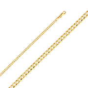 14k gold 2.7mm cuban Chain with lobster-claw