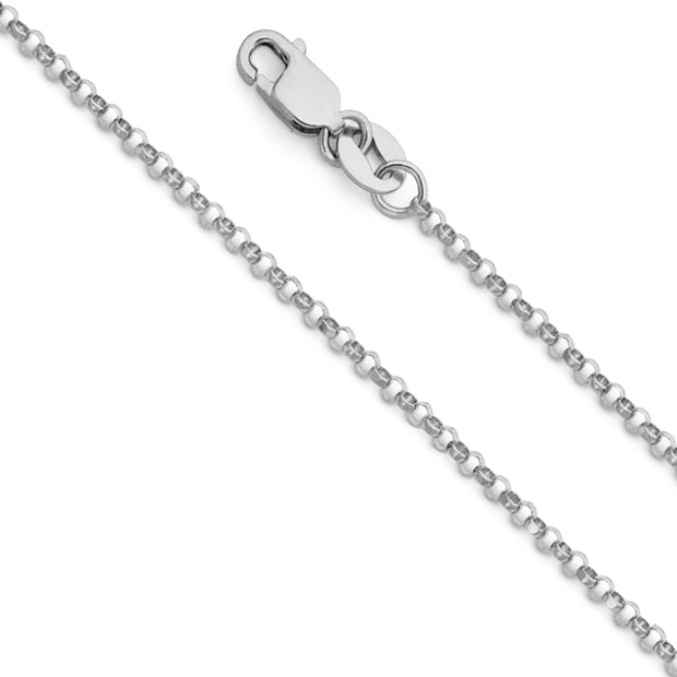 14K Gold 1.6mm Classic Rolo Cable Chain