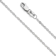 14K Gold 1.6mm Bevelled Side Diamond Cut Rolo Cable Chain