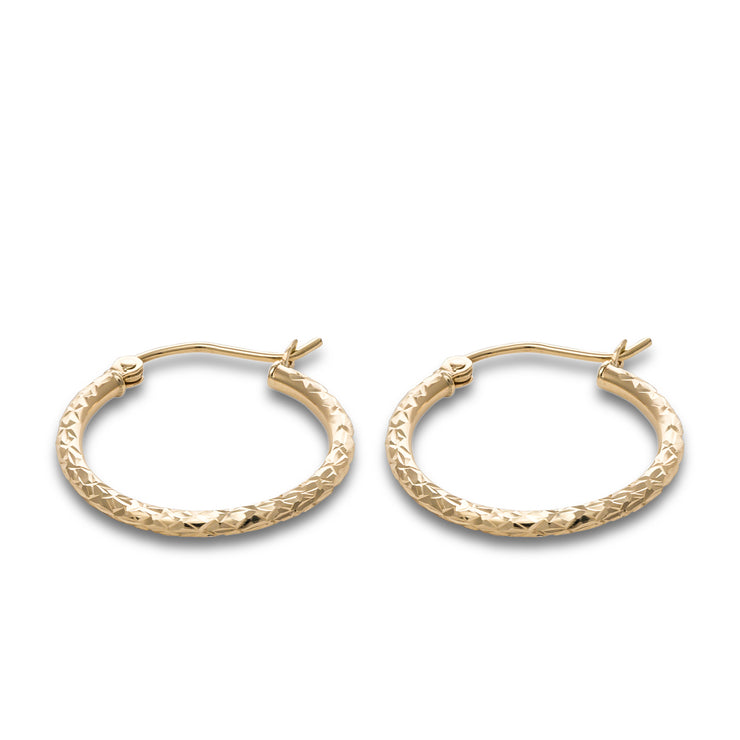 14K Gold 1.5mm Hoops