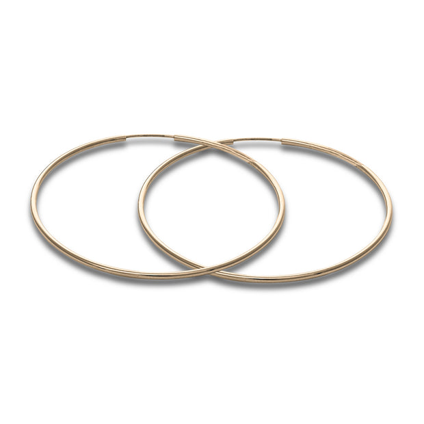 14K Gold 1.5mm Hoops