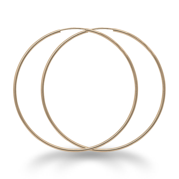 14K Gold 1.5mm Hoops