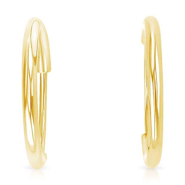 14K Gold 1.5mm Hoops