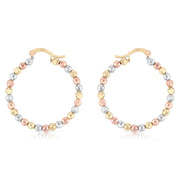 14K Gold Disco Ball Hoops