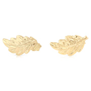 14K Gold Leaf Post Earrings