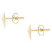 14K Gold Leaf Post Earrings