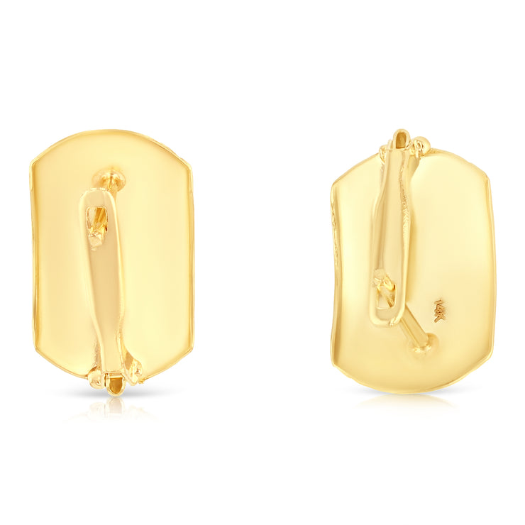 14K Gold Half Huggies Clip on Earrings