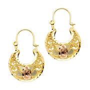 14K Gold Guadalupe Basket Earrings