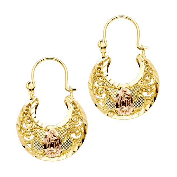 14K Gold Guadalupe Basket Earrings