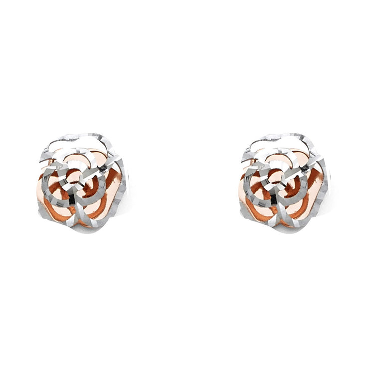14K Gold Flower Studs