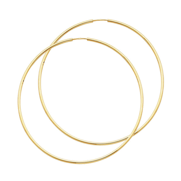 14K Gold 1.5mm Hoops