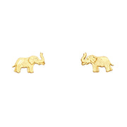 14K Gold Elephant Studs