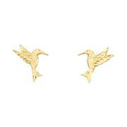 14K Gold Humming bird Post Earrings