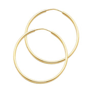 14K Gold 1.5mm Hoops