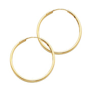 14K Gold 1.5mm Hoops