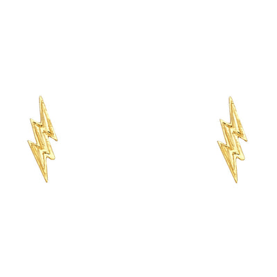 14K Gold Thunder Post Earrings