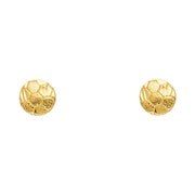 14K Gold Soccer Ball Post Earrings