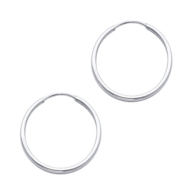 14K Gold 1.5mm Hoops