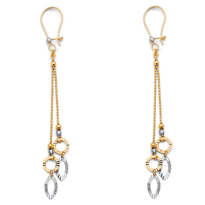 14K Gold Hanging Earrings