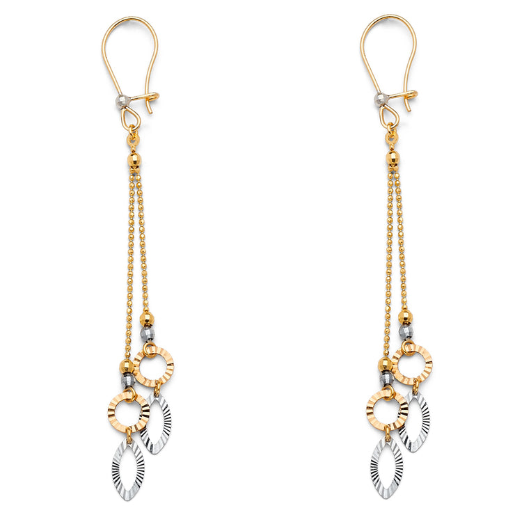 14K Gold Hanging Earrings